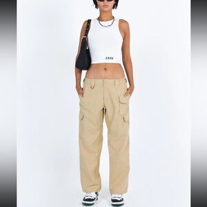 Princess Polly Khaki Cargo Pants